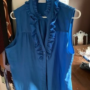 Ladies dress blouse, bright blue